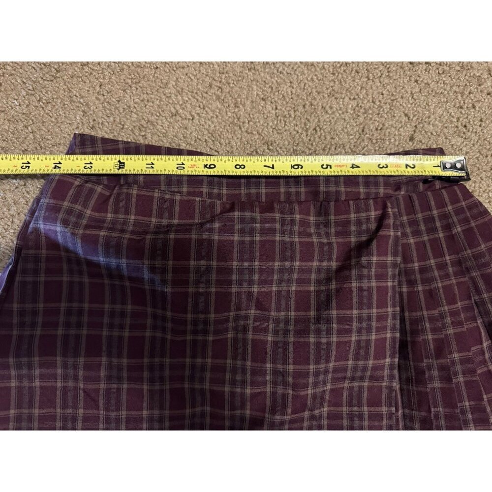 Women Plaid Pleated Skater Skirt Belted School Girl Grunge 90s Y2k Emo Street S - Picture 8 of 9